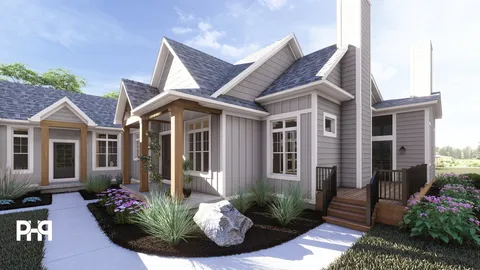 The Maple house plan, exterior view 4